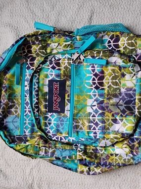 blue zebra jansport backpack JanSport big student zebra backpack